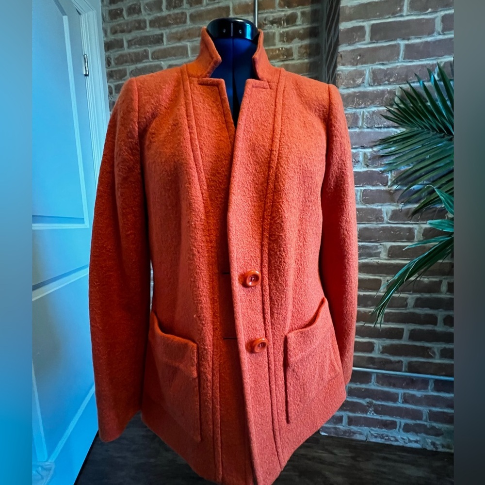 Like New! Doncaster Orange Wool Blend Blazer